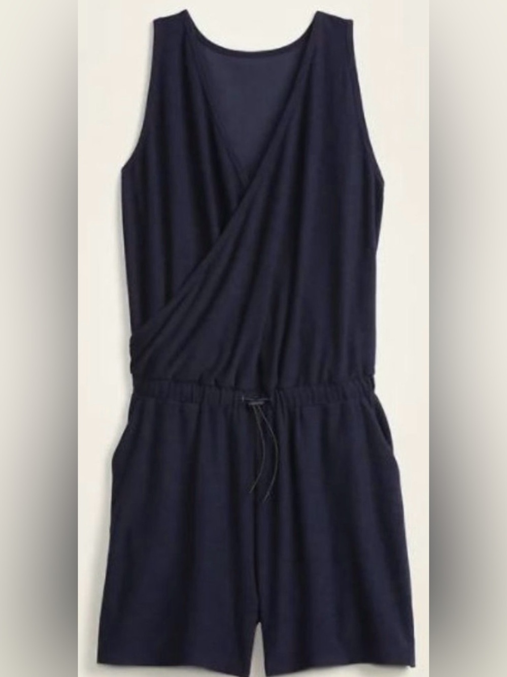 Breathe ON Cross-Front V-Neck Romper - Large